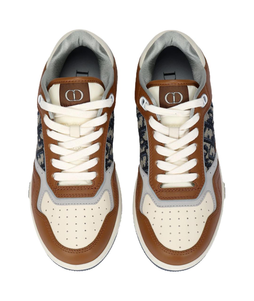 CHRISTIAN DIOR Коричневые кожаные низкие кроссовки / кеды, фото 3