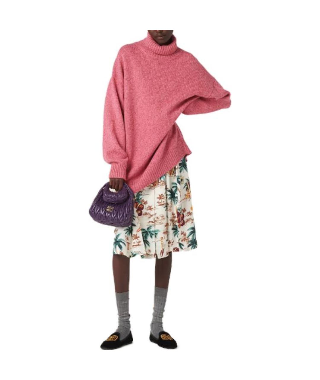 MIU MIU Розовый кашемировый джемпер / свитер, фото 2