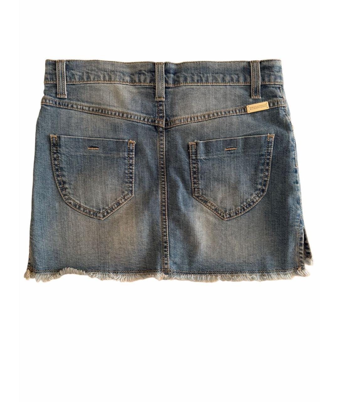 ERMANNO SCERVINO JUNIOR Голубая деним юбка, фото 2