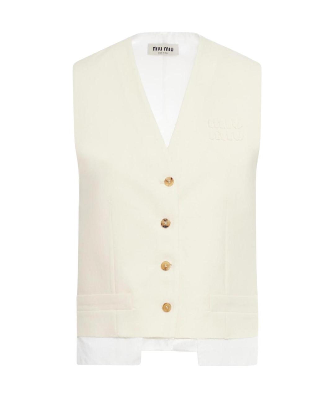 MIU MIU Бежевый жилет, фото 1