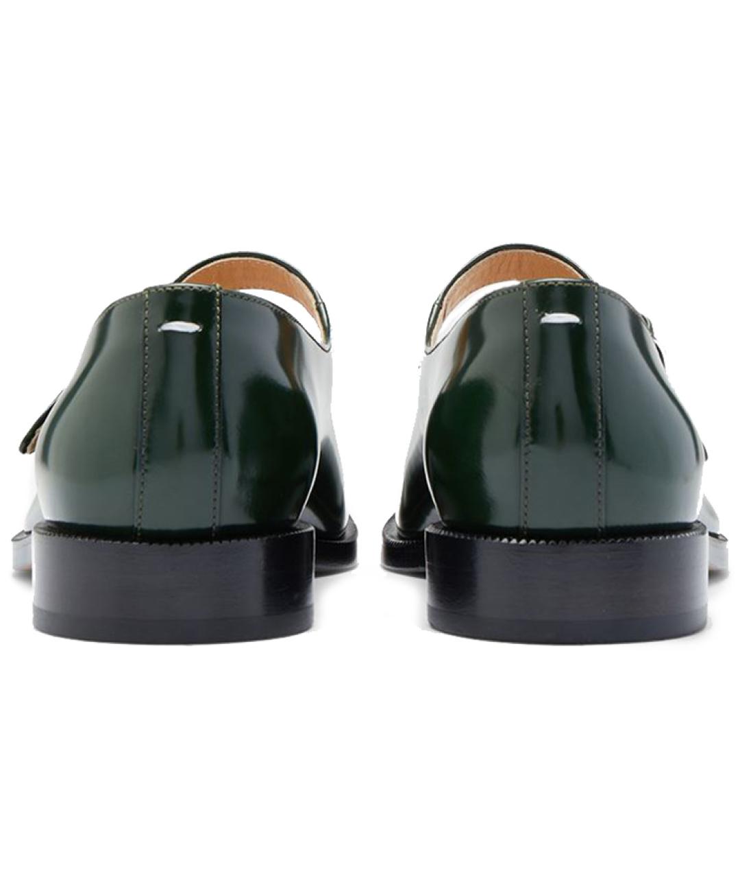 MAISON MARGIELA Зеленые кожаные балетки, фото 5