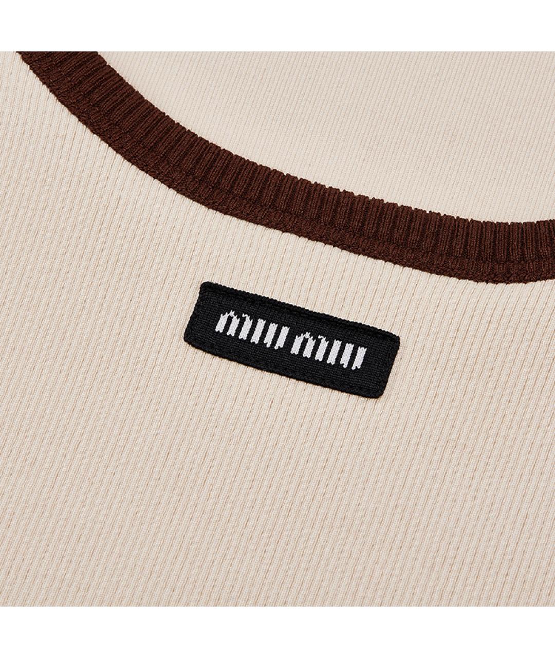 MIU MIU Бежевый джемпер / свитер, фото 3