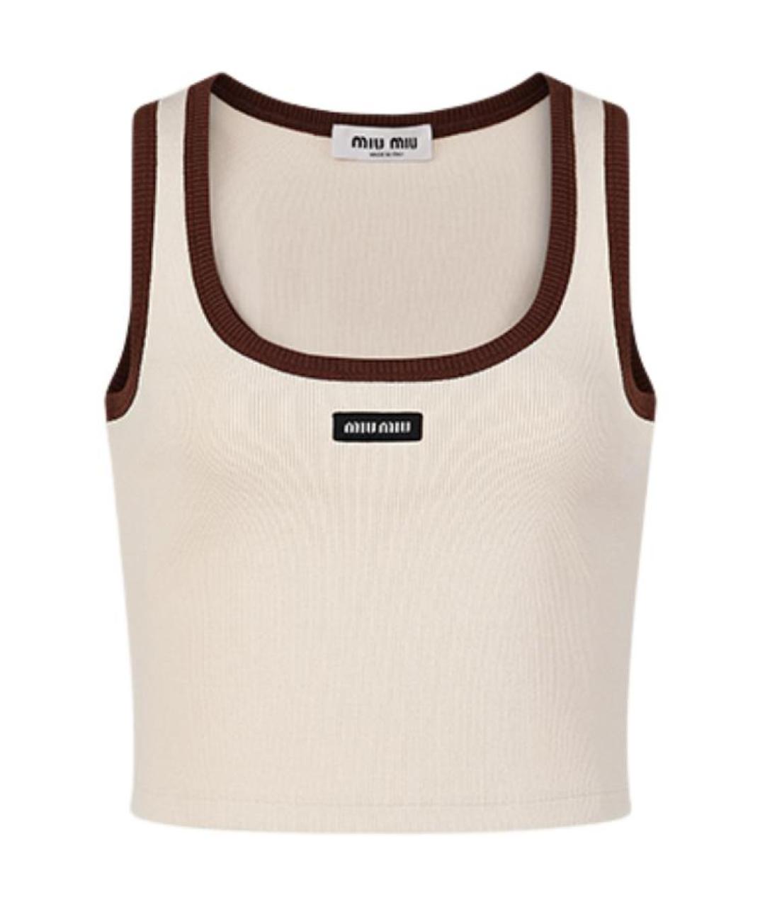 MIU MIU Бежевый джемпер / свитер, фото 1