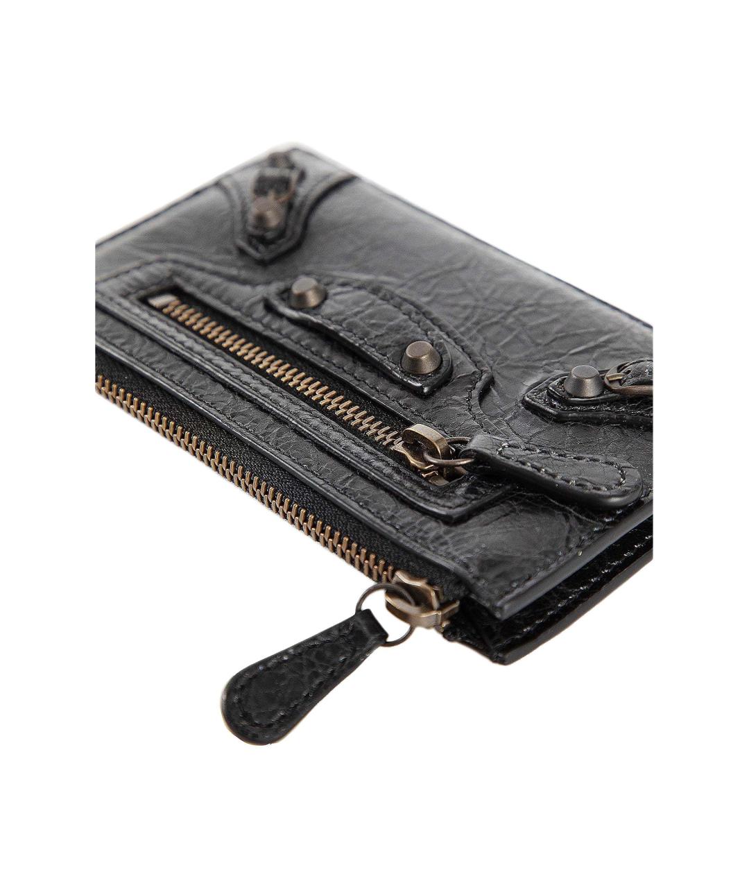 BALENCIAGA Черный кожаный кардхолдер, фото 4