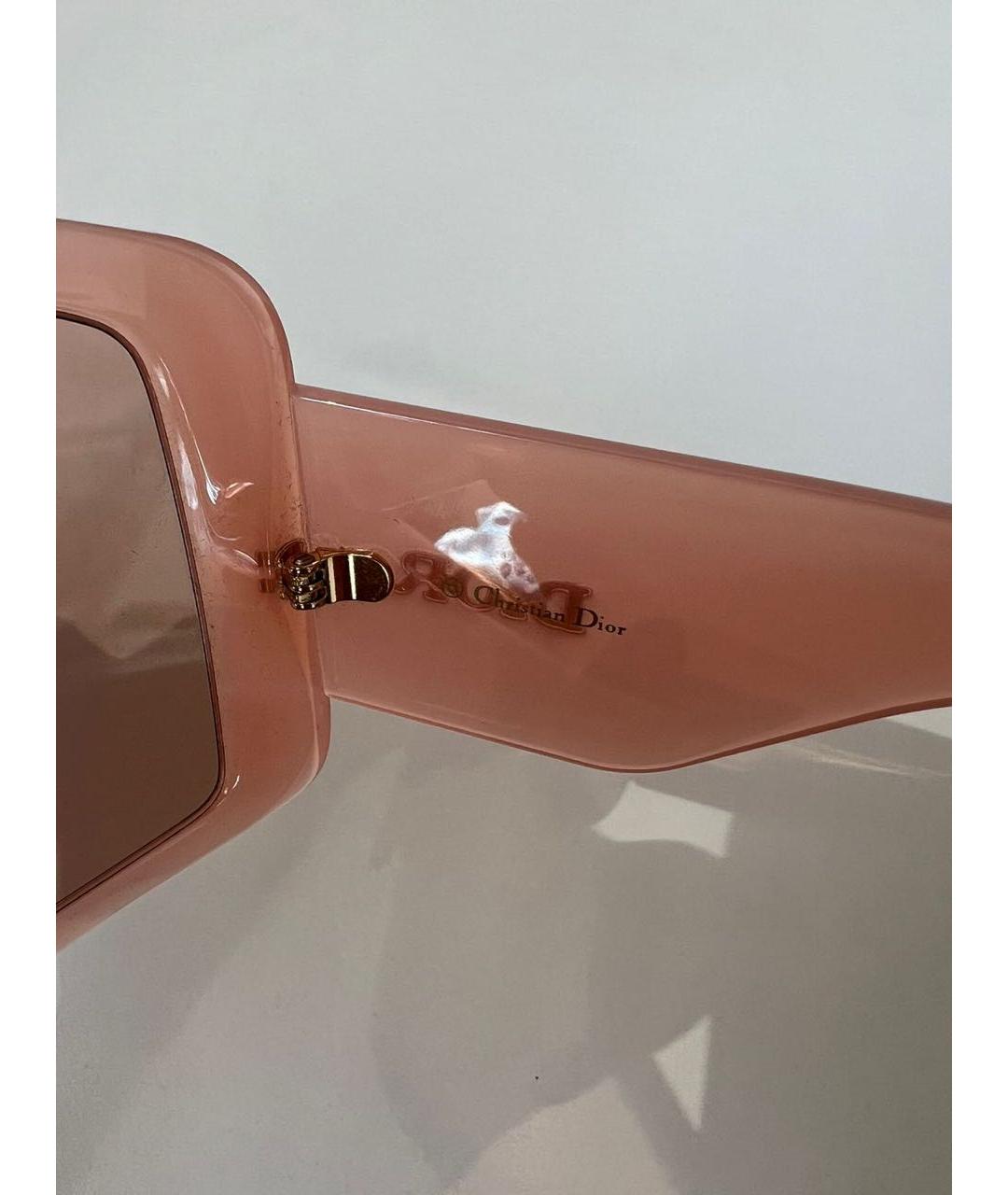 CHRISTIAN DIOR Розовые пластиковые солнцезащитные очки, фото 3