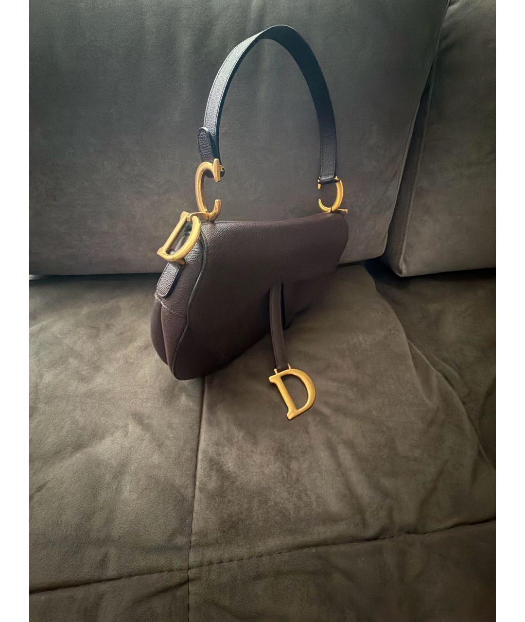 CHRISTIAN DIOR Бордовая кожаная сумка с короткими ручками, фото 2