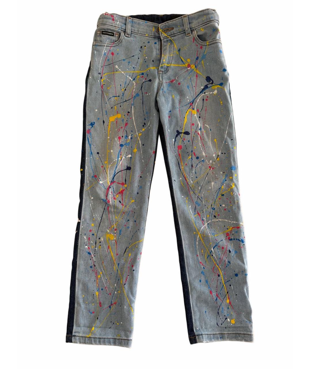 DOLCE&GABBANA Голубые деним детские джинсы, фото 5