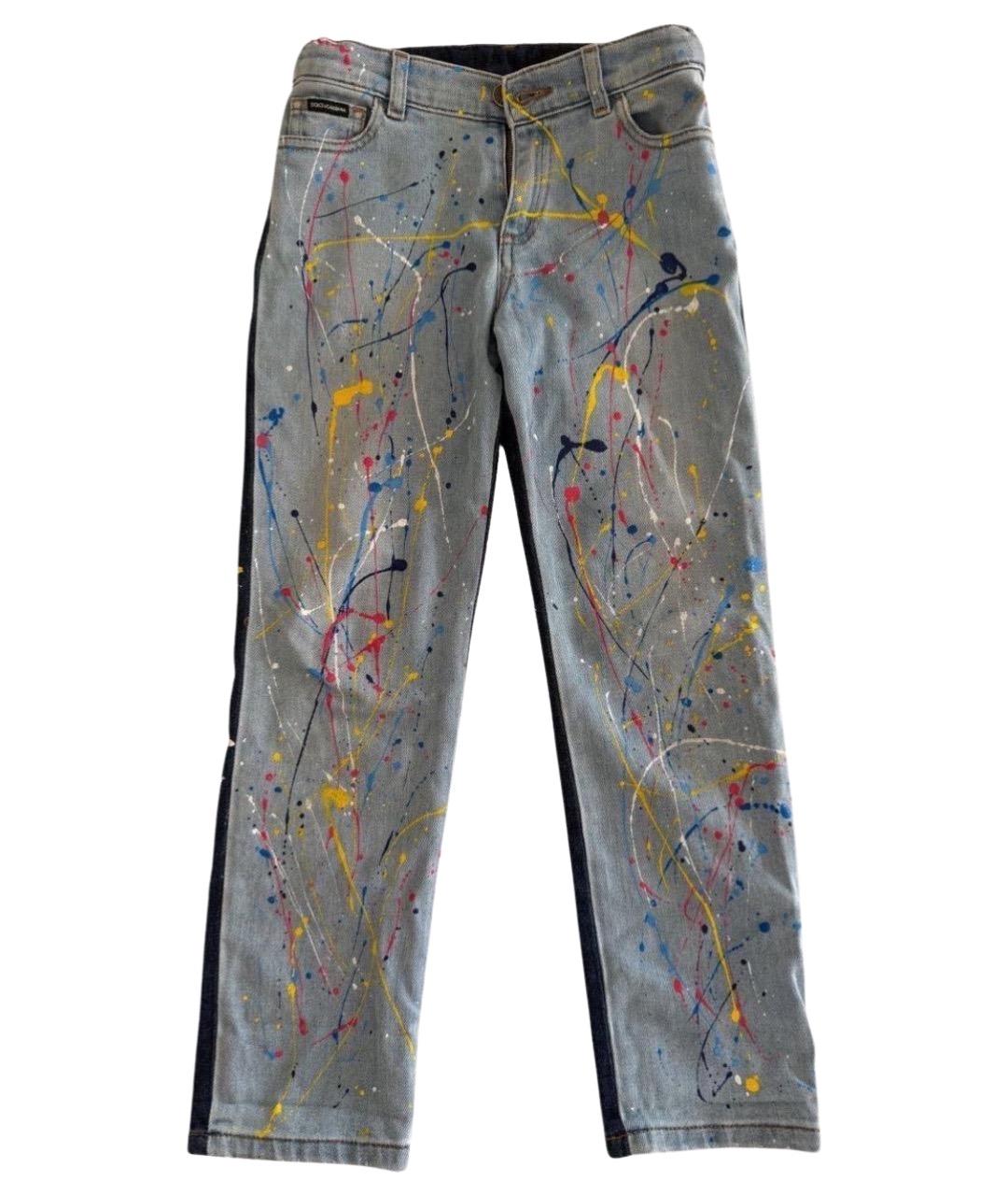 DOLCE&GABBANA Голубые деним детские джинсы, фото 1