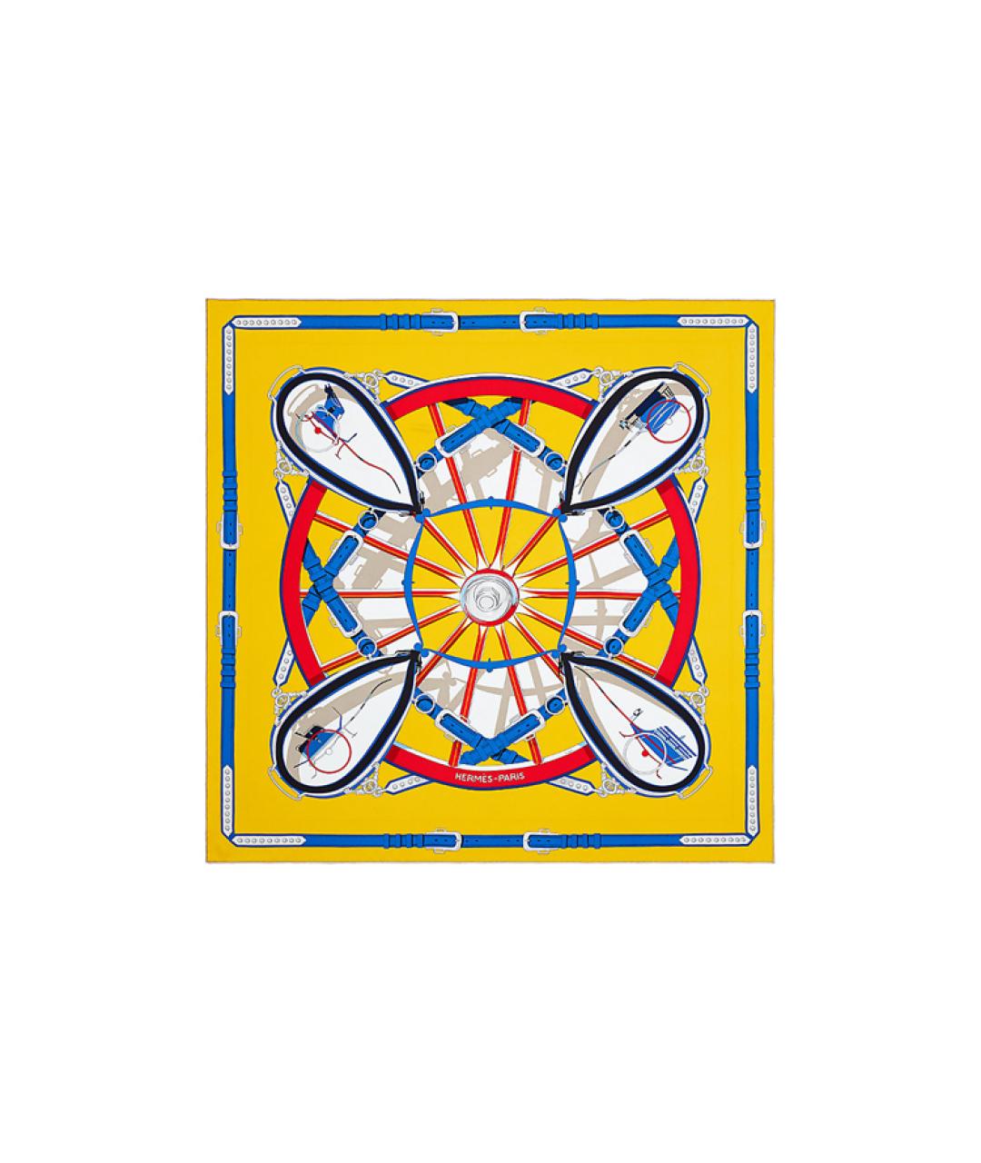 HERMES Мульти шелковый платок, фото 1