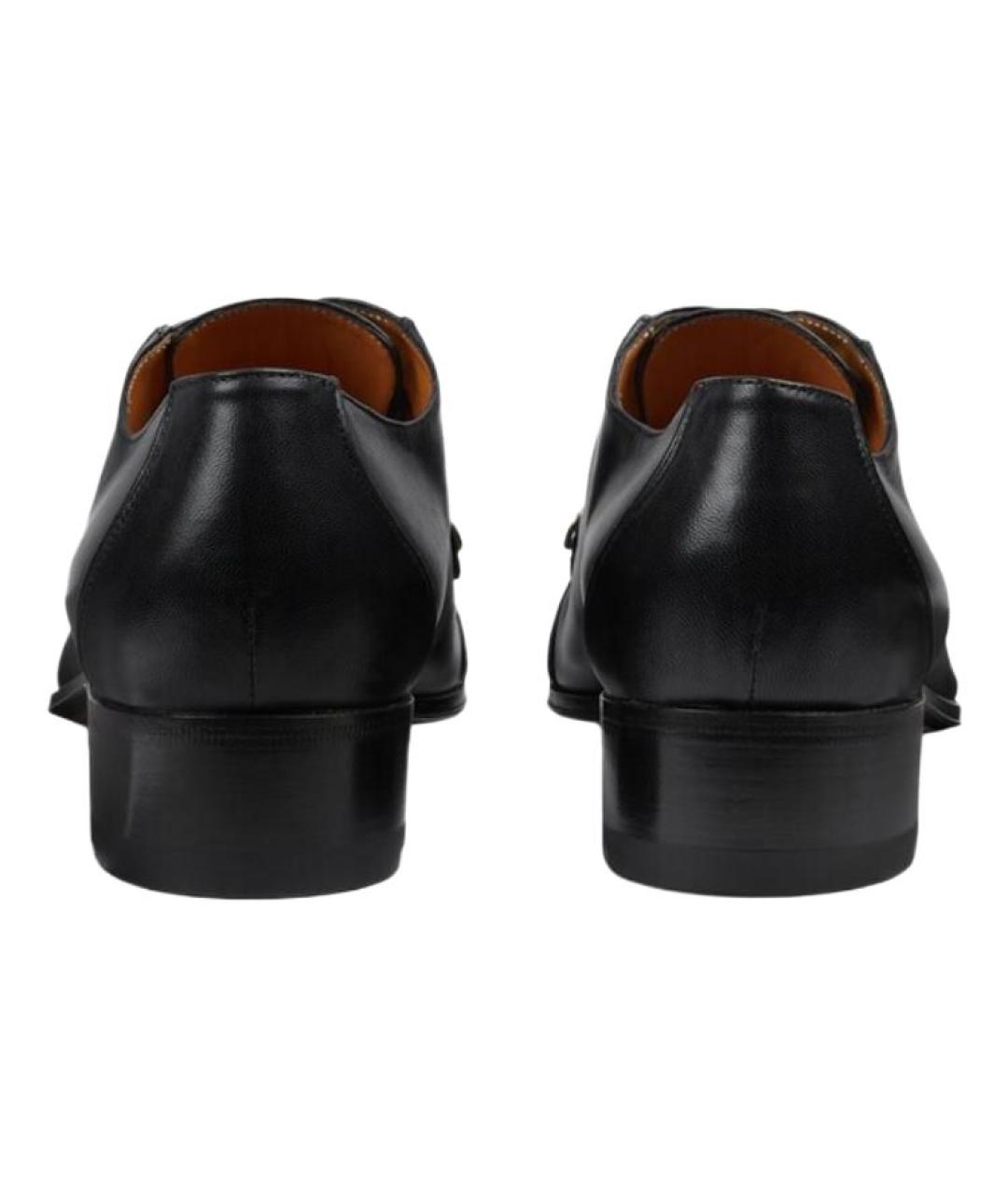 GUCCI Черные кожаные туфли, фото 5