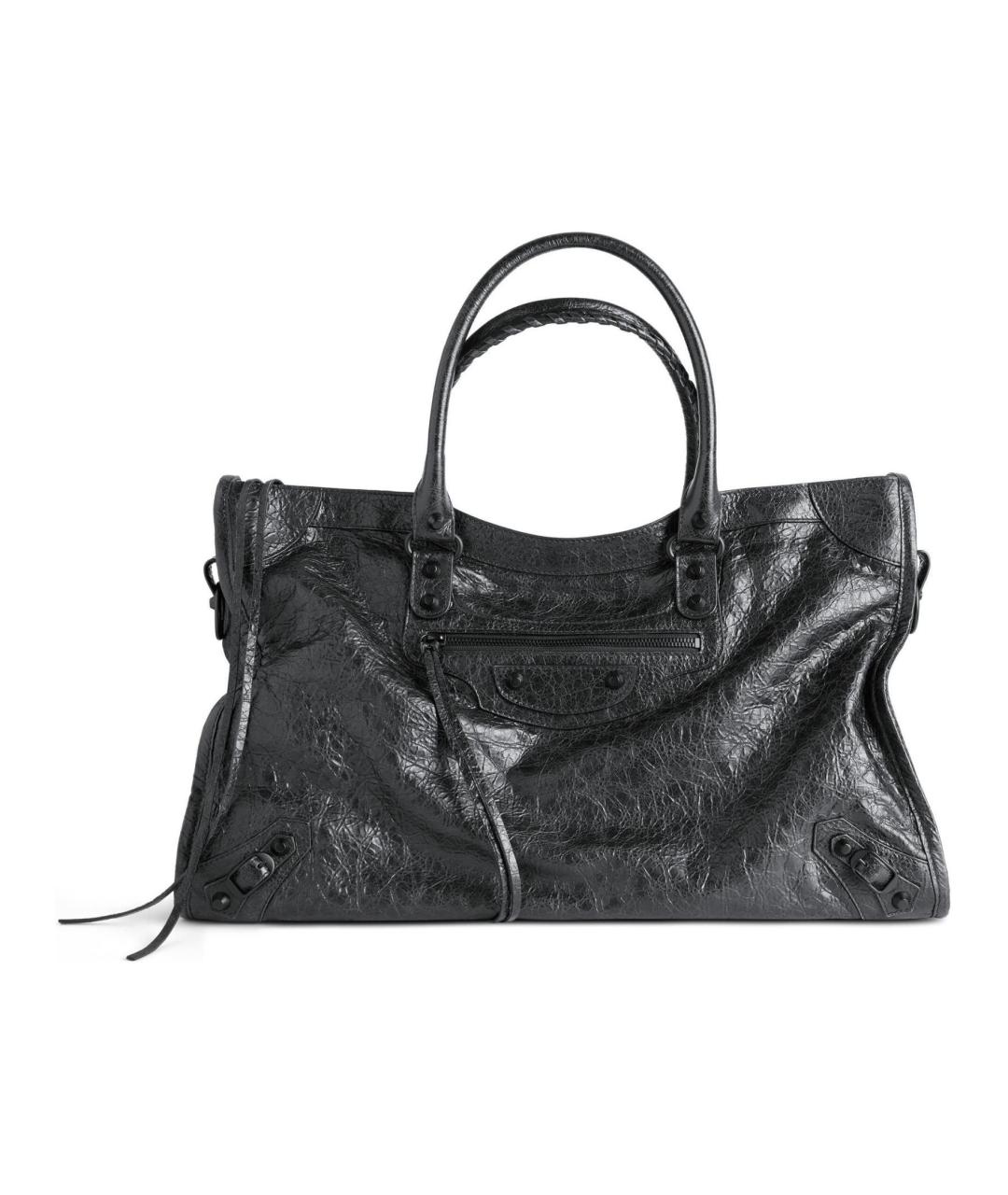 BALENCIAGA Черная кожаная сумка через плечо, фото 1
