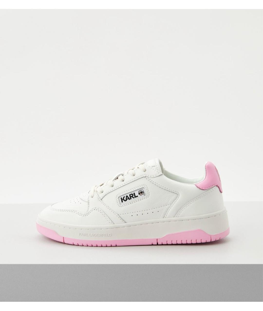 KARL LAGERFELD Белые кеды из искусственной кожи, фото 7