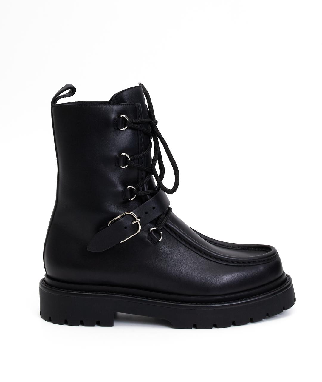 HERMES Черные кожаные ботинки, фото 9