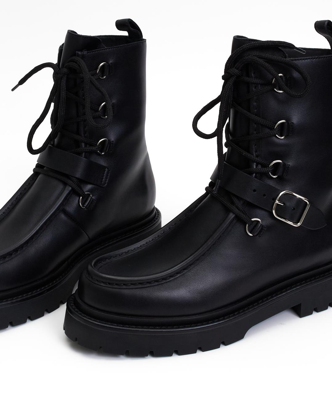 HERMES Черные кожаные ботинки, фото 4