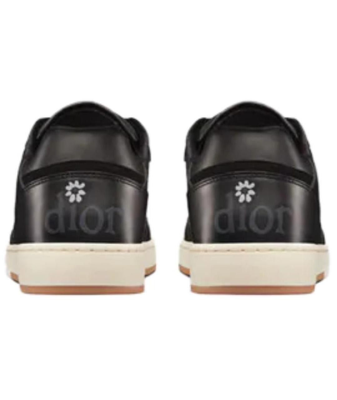 CHRISTIAN DIOR Черные кожаные низкие кроссовки / кеды, фото 5