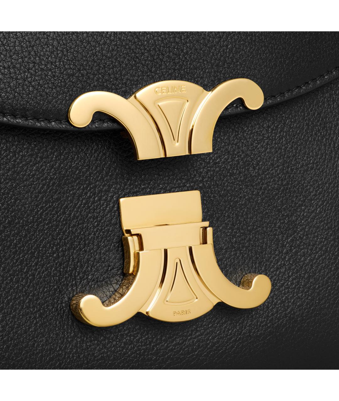 CELINE Черная кожаная сумка через плечо, фото 5