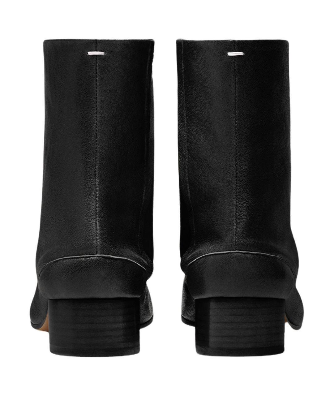MAISON MARGIELA Черные кожаные высокие ботинки, фото 5
