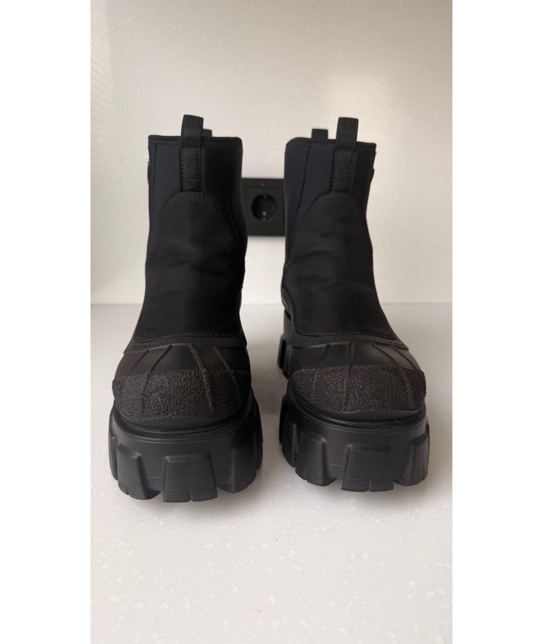 PRADA Черные синтетические полусапоги, фото 4