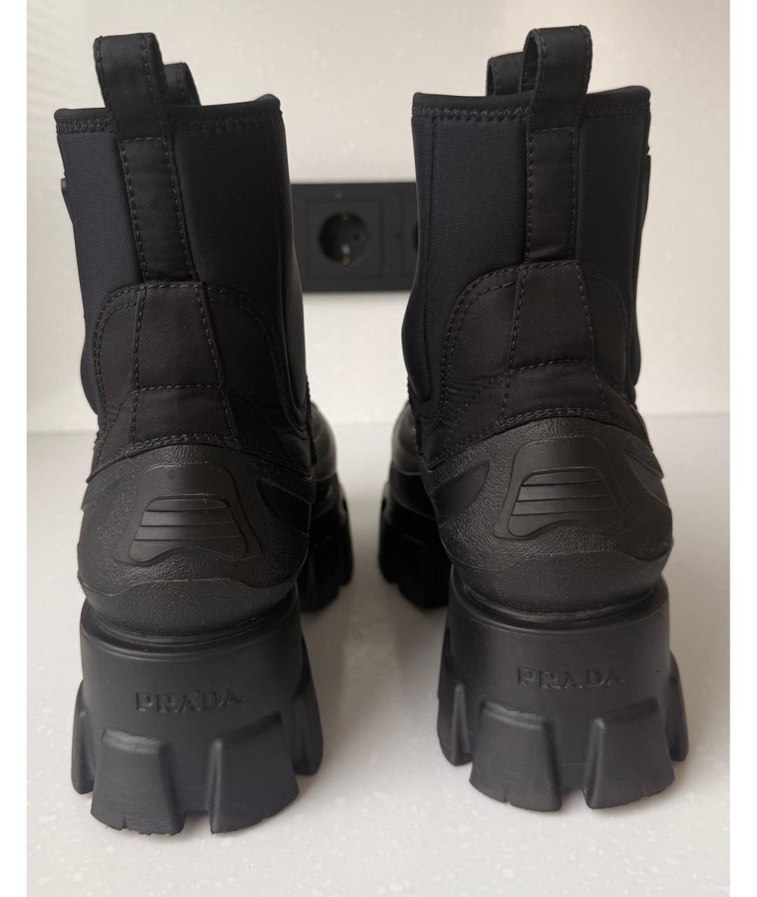 PRADA Черные синтетические полусапоги, фото 2