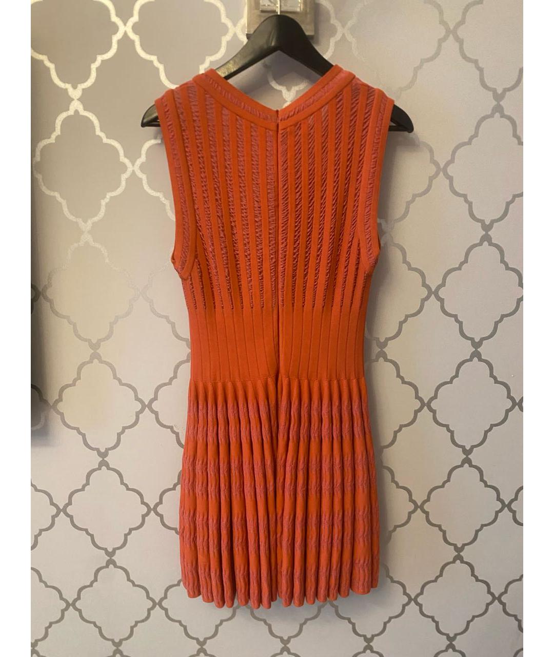 ALAIA Коралловое вискозное коктейльное платье, фото 2