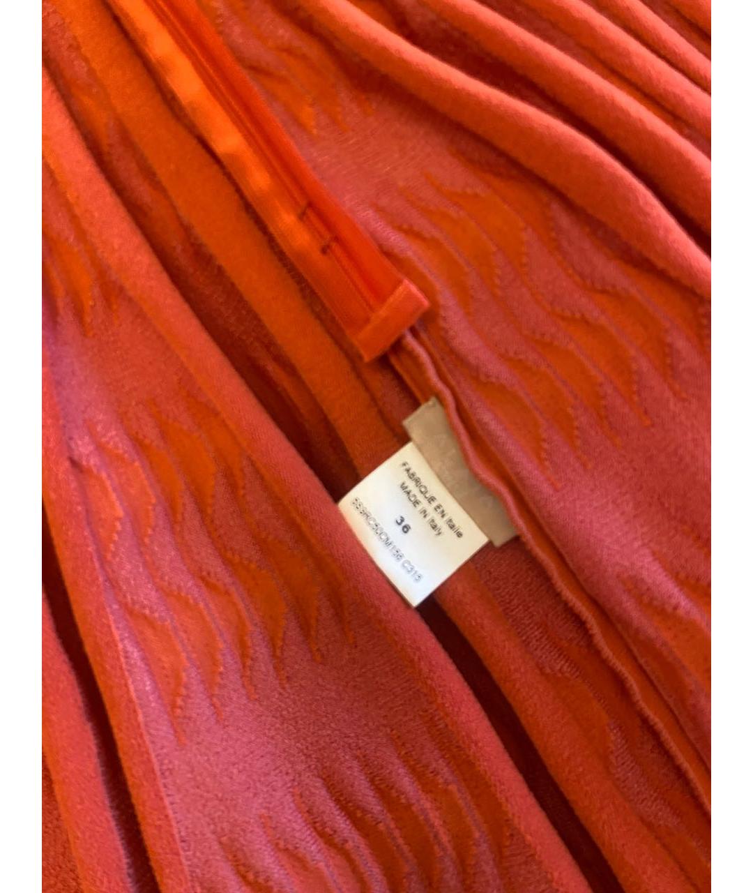 ALAIA Коралловое вискозное коктейльное платье, фото 3