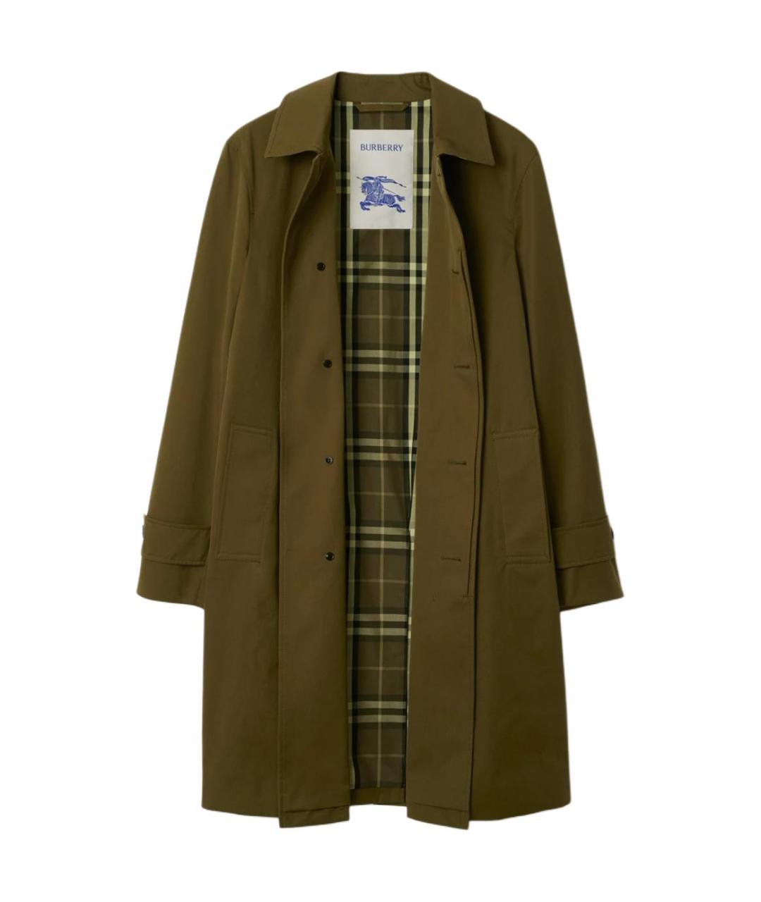 BURBERRY Зеленый тренч / плащ, фото 2