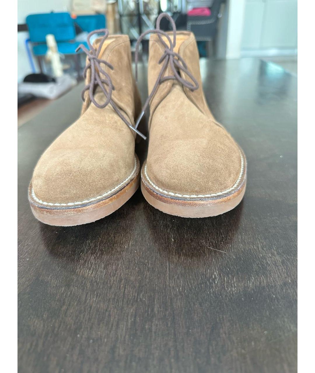 GUCCI Коричневые замшевые высокие ботинки, фото 2