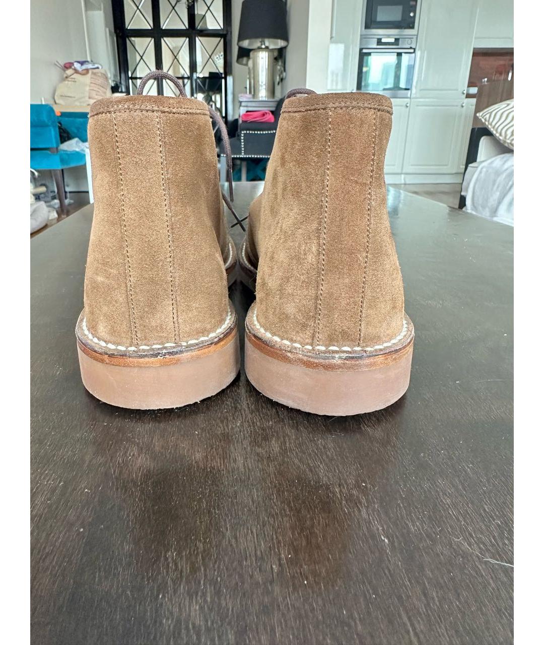 GUCCI Коричневые замшевые высокие ботинки, фото 4