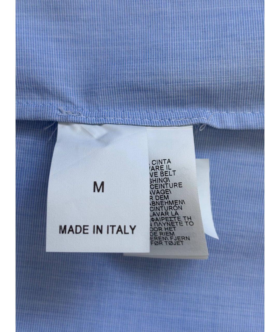 BRUNELLO CUCINELLI Синяя хлопковая рубашка, фото 4