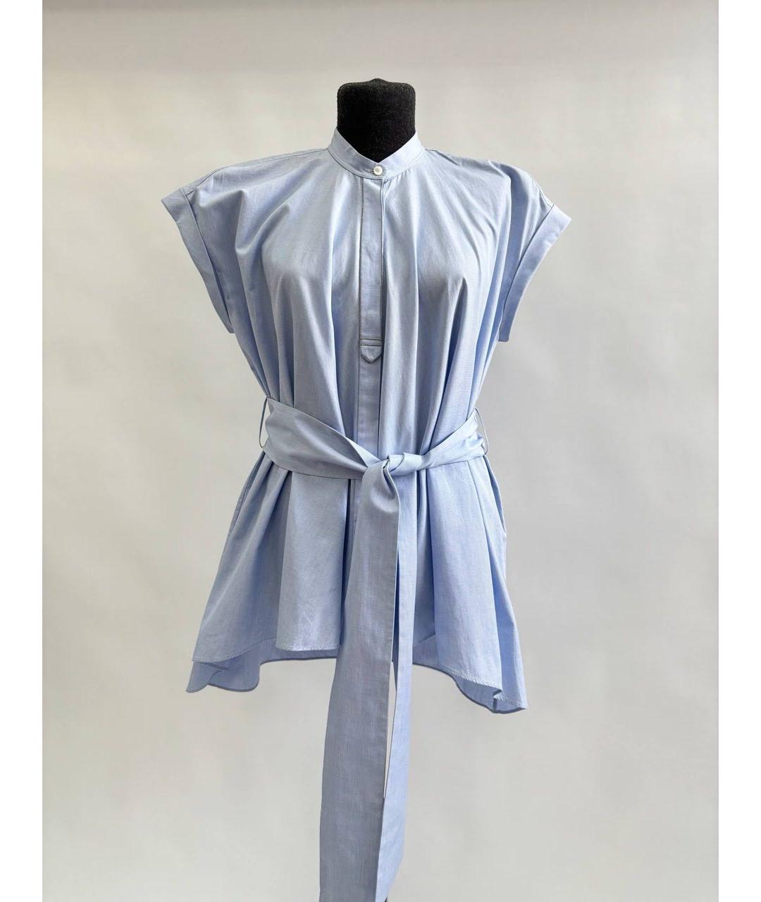 BRUNELLO CUCINELLI Синяя хлопковая рубашка, фото 6