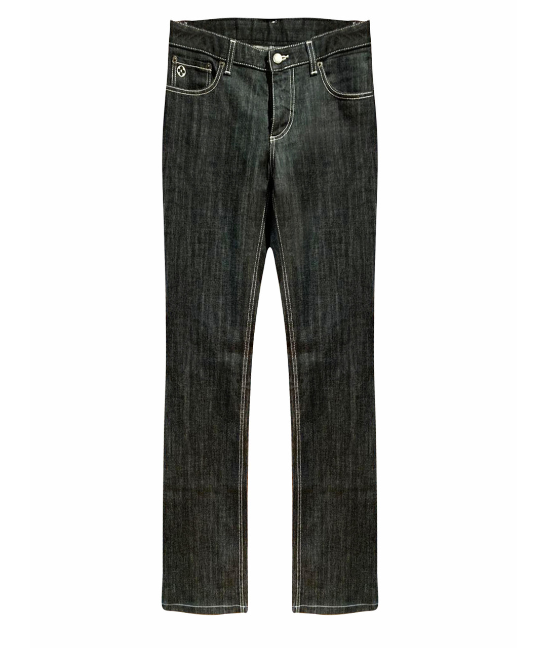 LOUIS VUITTON PRE-OWNED Черные хлопковые джинсы клеш, фото 1
