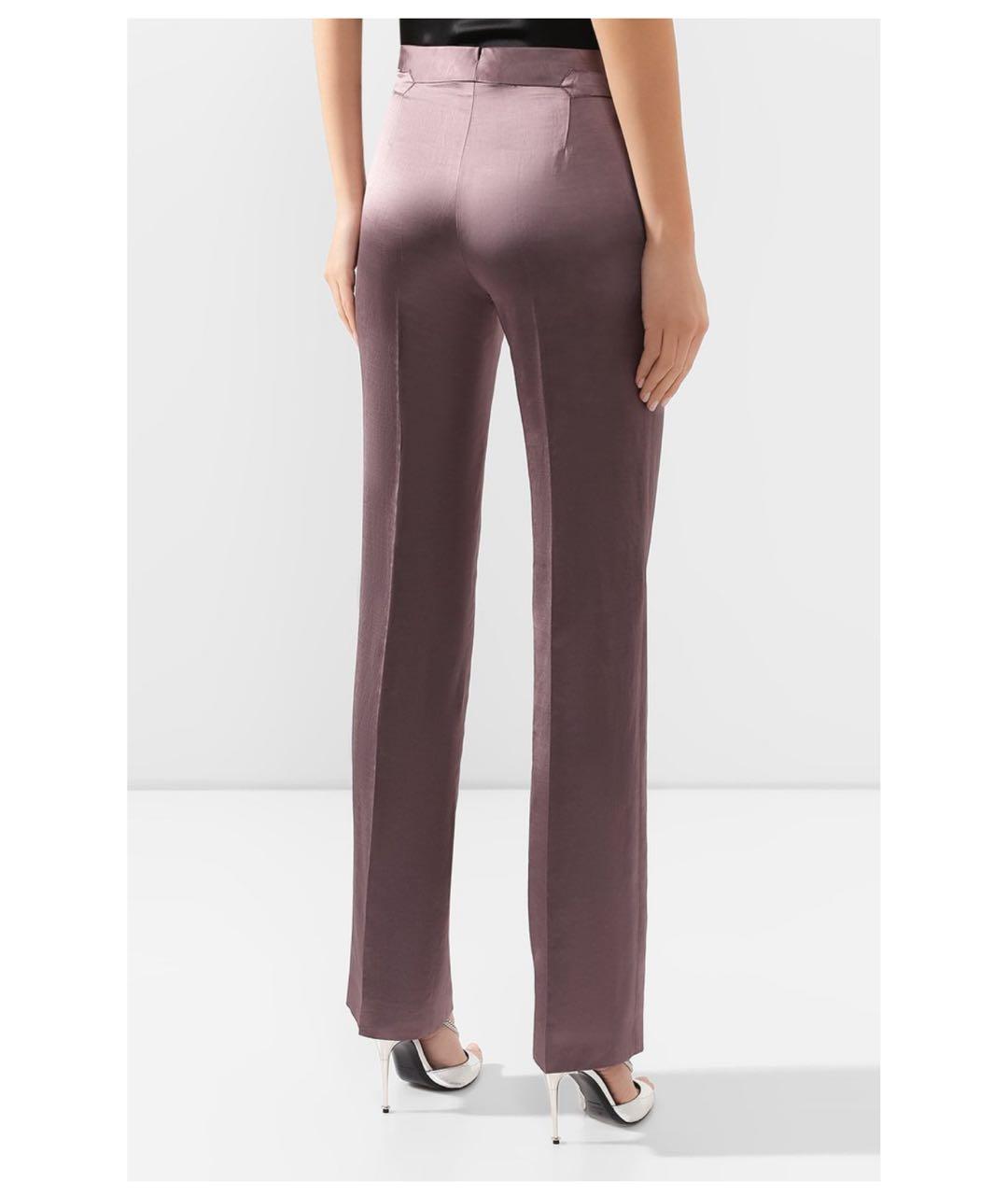 TOM FORD Коричневые вискозные прямые брюки, фото 4