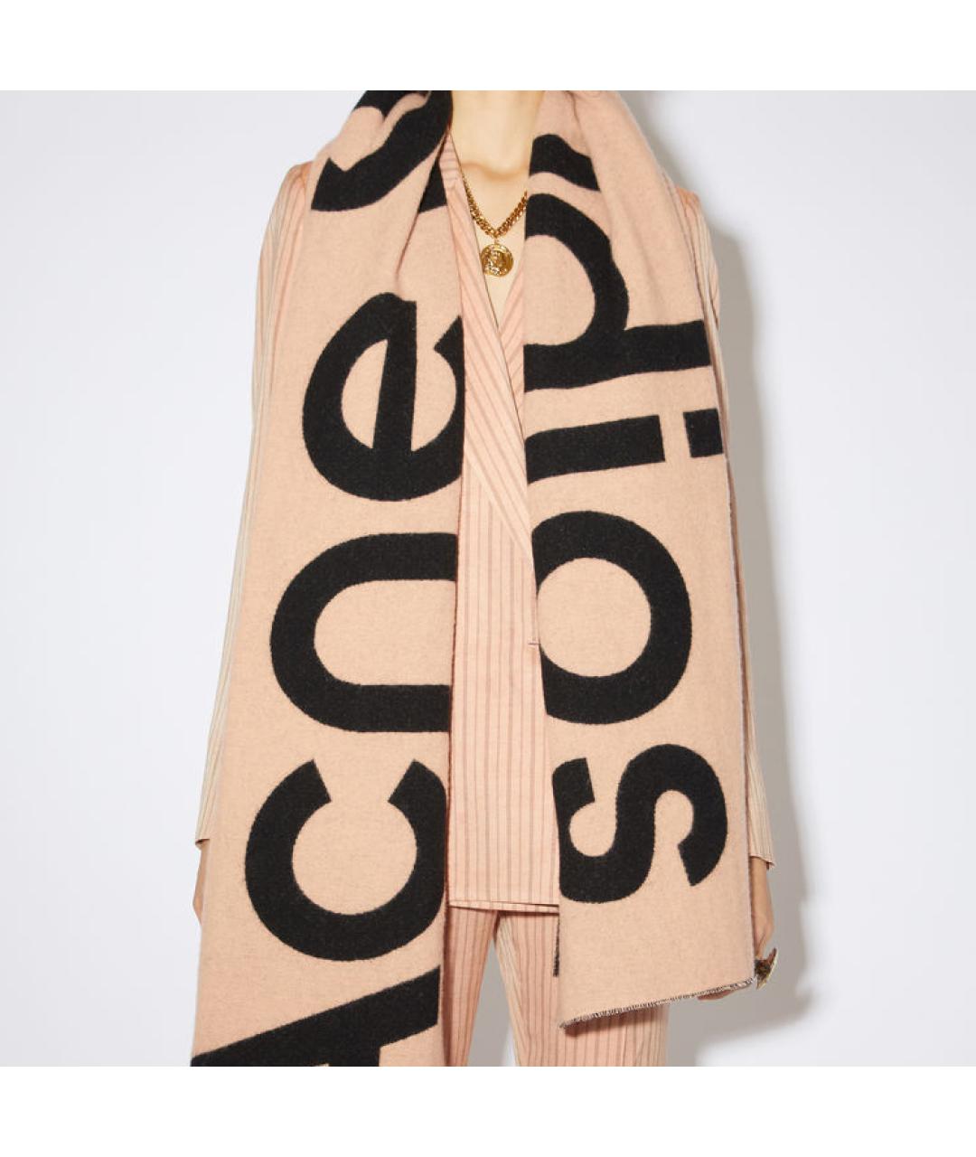 ACNE STUDIOS Розовый шарф, фото 3