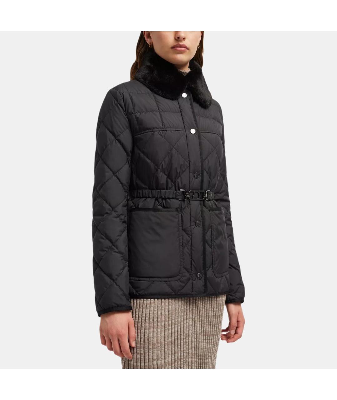 MONCLER Черный пуховик, фото 4