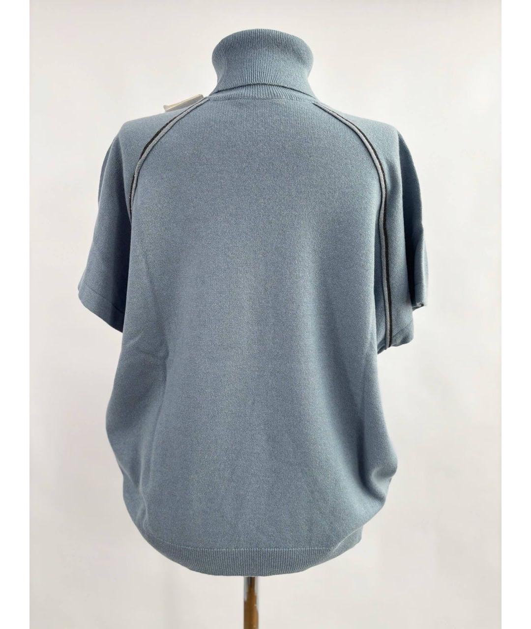 BRUNELLO CUCINELLI Голубой кашемировый джемпер / свитер, фото 2
