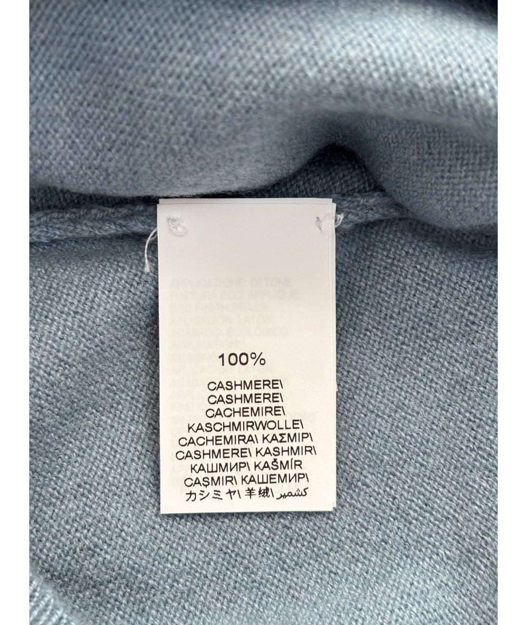 BRUNELLO CUCINELLI Голубой кашемировый джемпер / свитер, фото 4