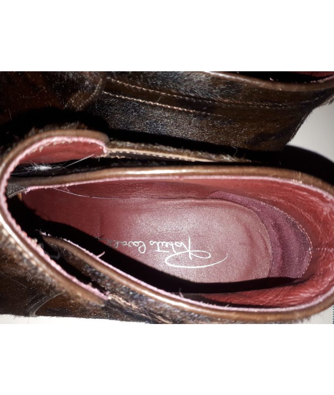 ROBERTO CAVALLI Коричневые кожаные высокие ботинки, фото 3