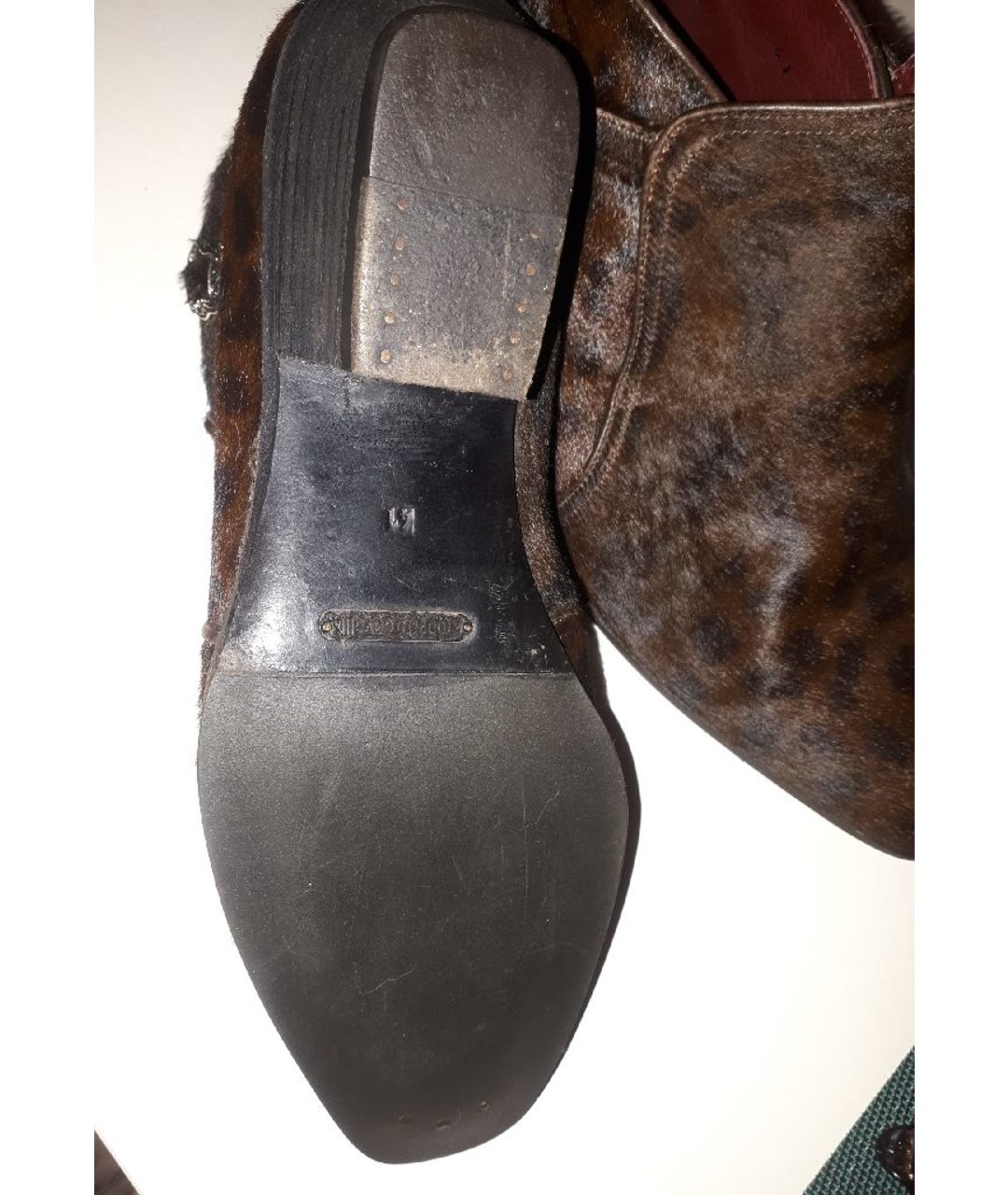 ROBERTO CAVALLI Коричневые кожаные высокие ботинки, фото 5