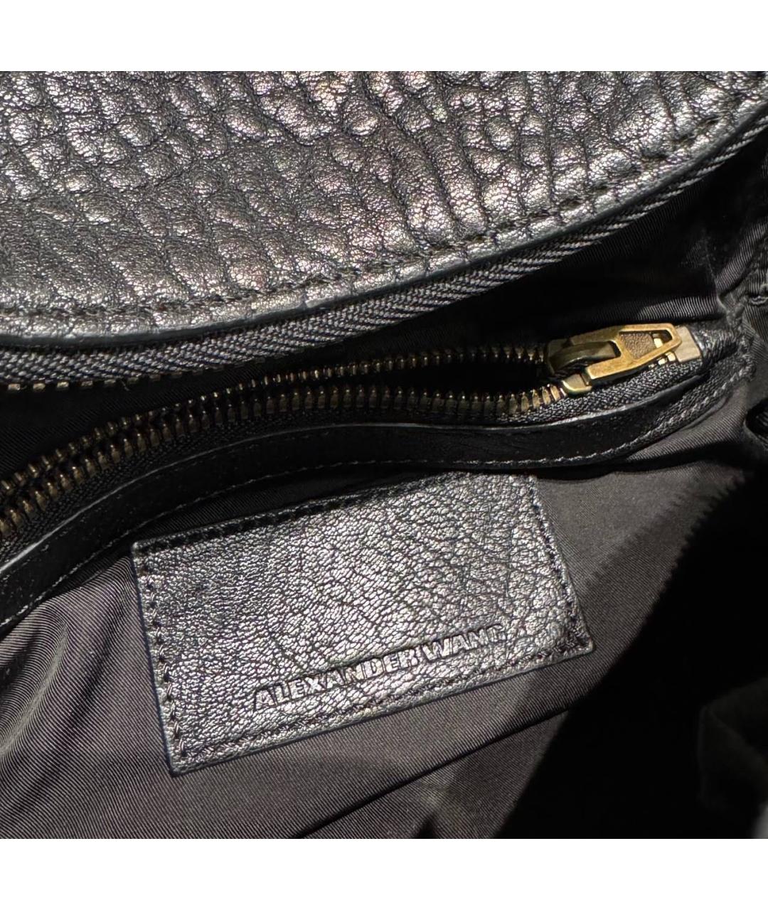 ALEXANDER WANG Черная кожаная сумка через плечо, фото 5