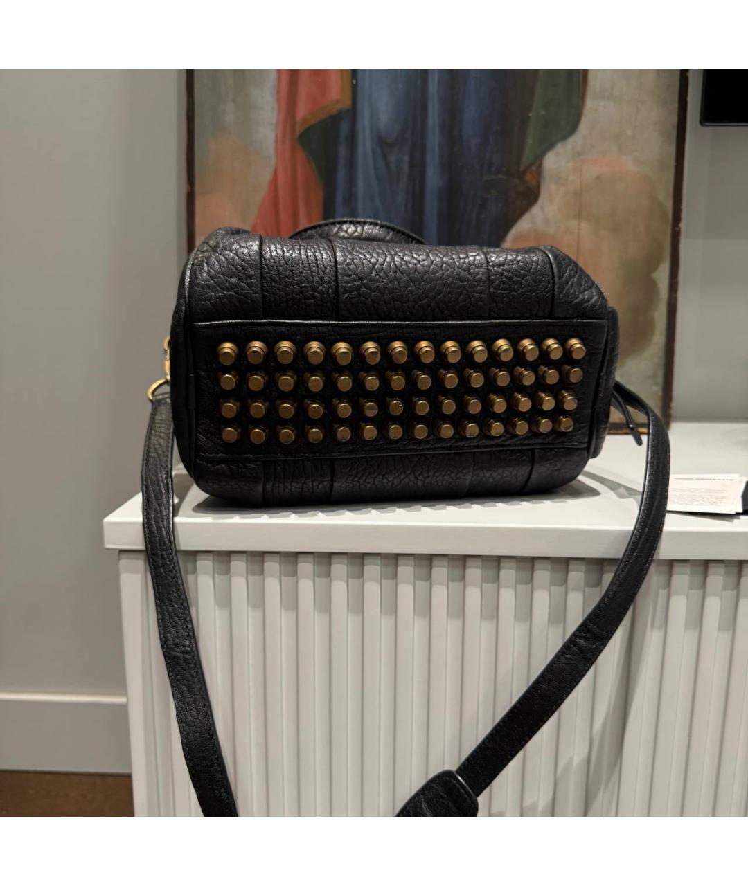 ALEXANDER WANG Черная кожаная сумка через плечо, фото 3