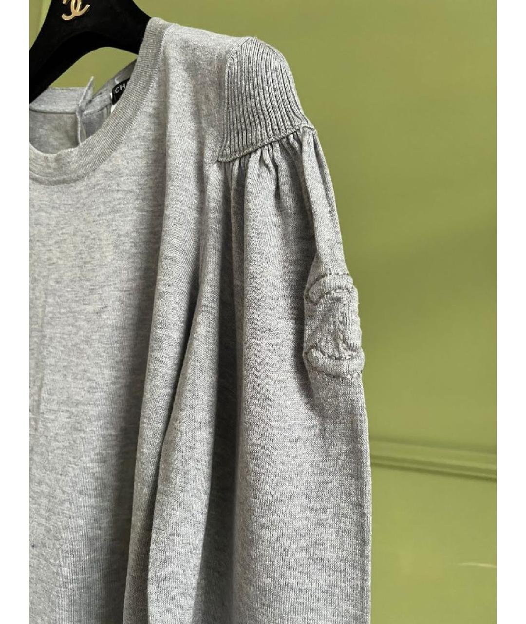 CHANEL Серый джемпер / свитер, фото 6