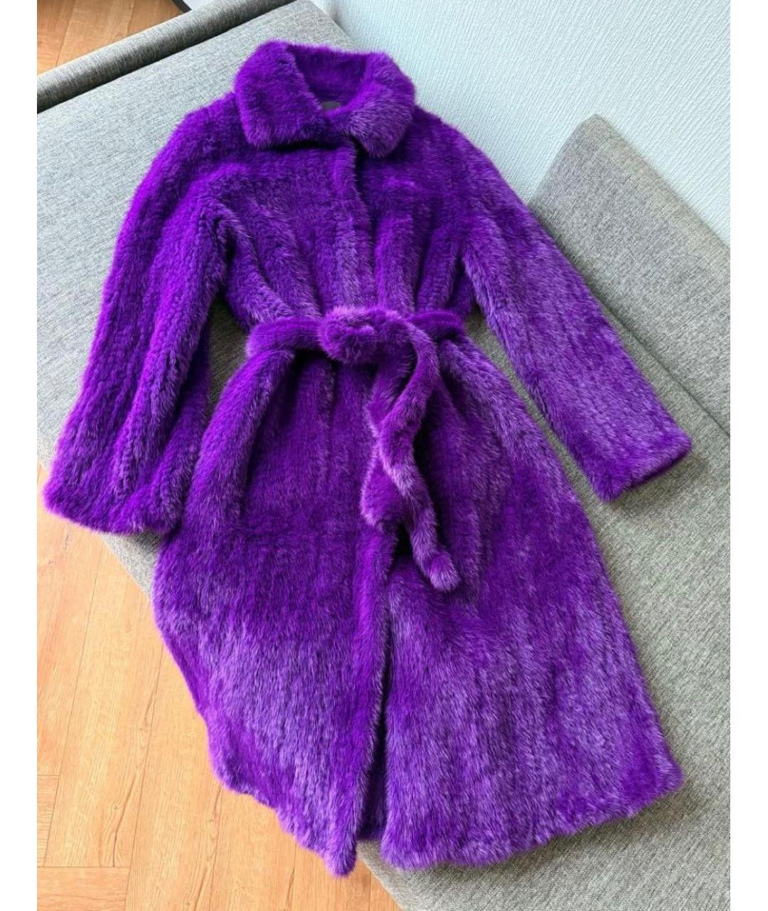 Jaeger LeCoultre Фиолетовая меховая шуба, фото 2