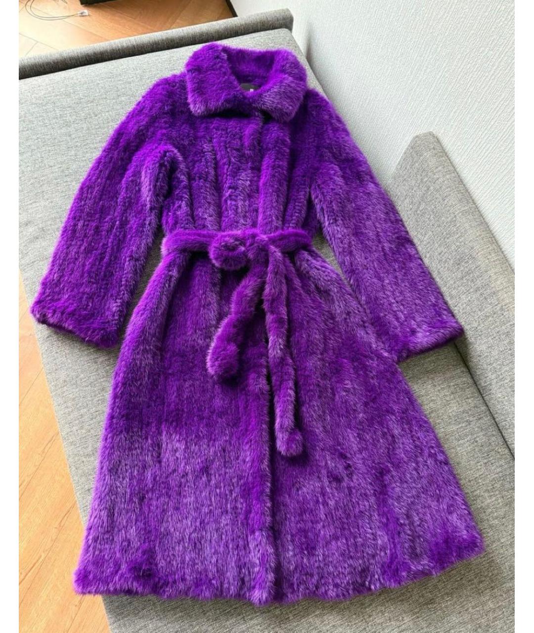 Jaeger LeCoultre Фиолетовая меховая шуба, фото 6