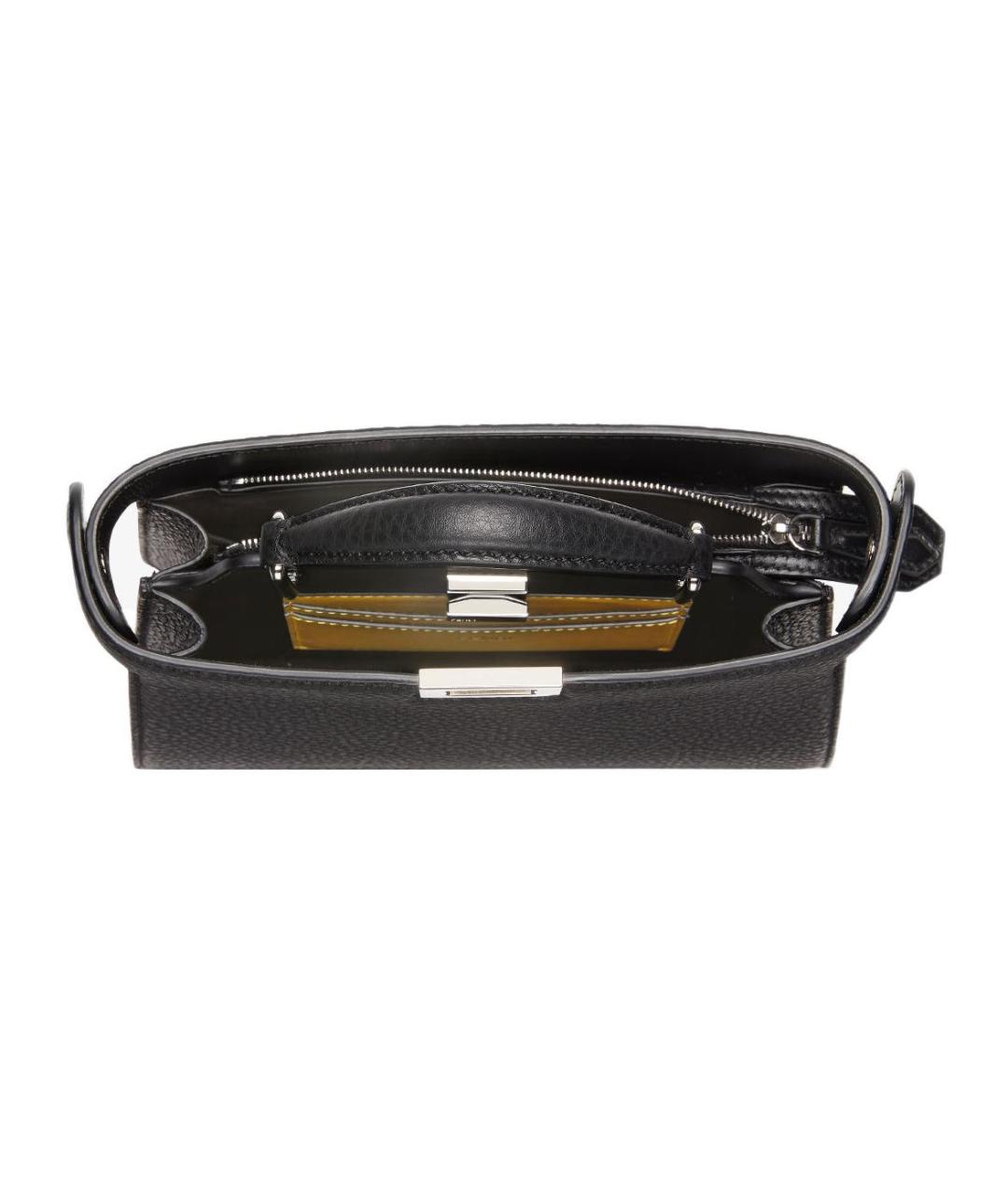 FENDI Черная кожаная сумка через плечо, фото 4