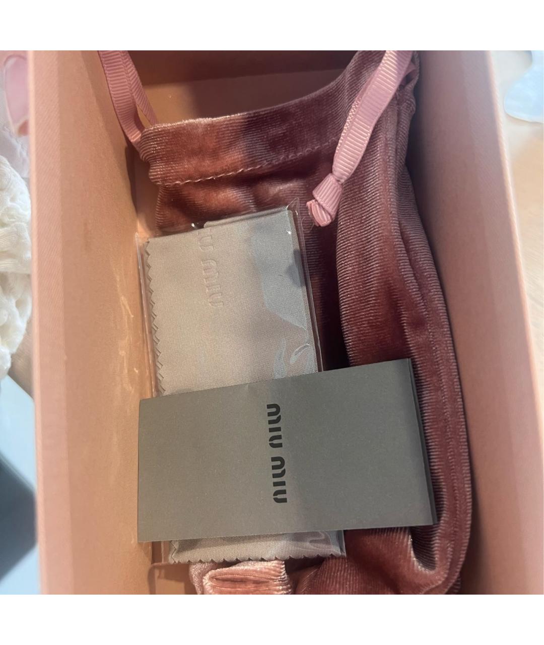 MIU MIU Золотые металлические солнцезащитные очки, фото 3