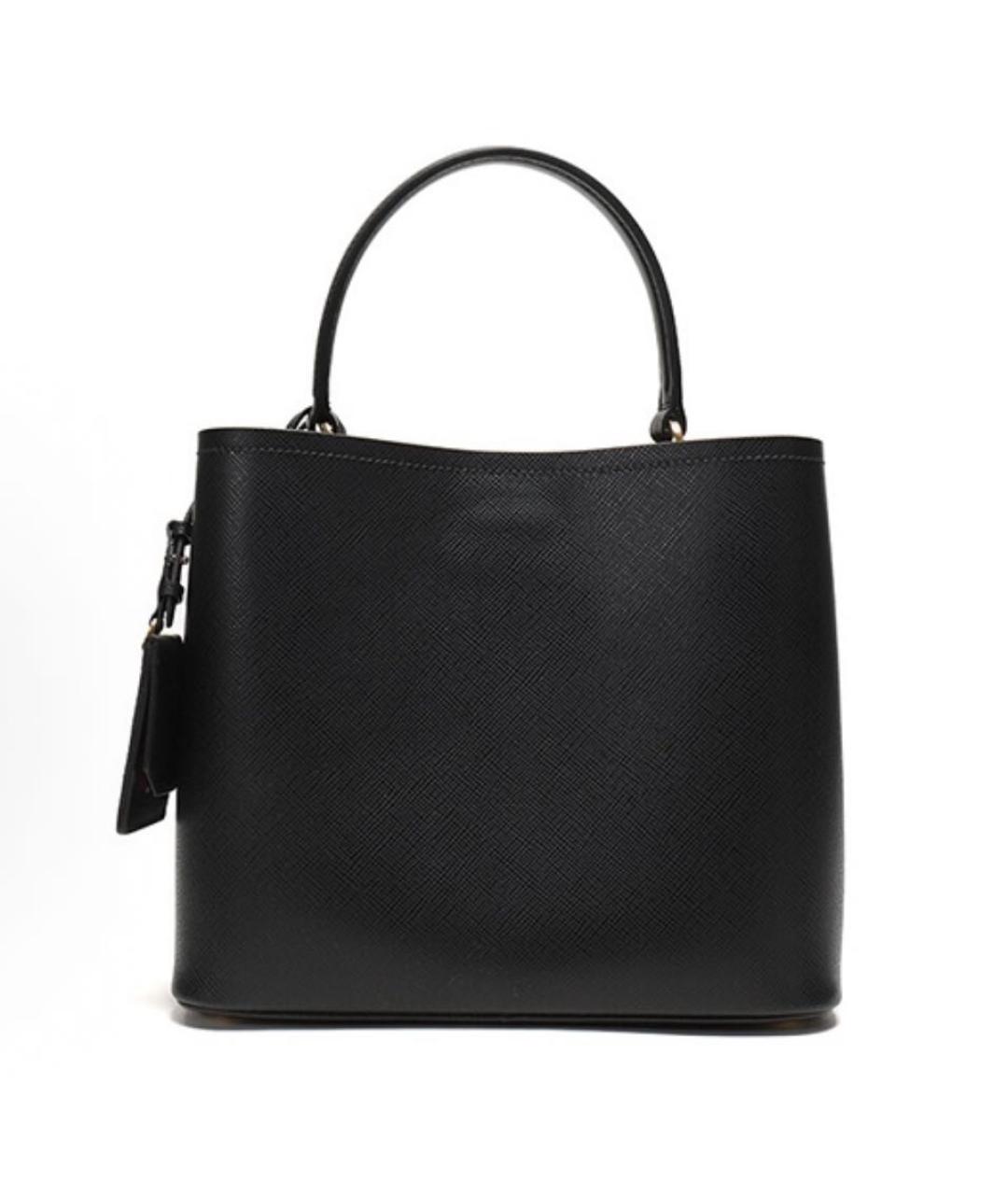 PRADA Черная кожаная сумка тоут, фото 2