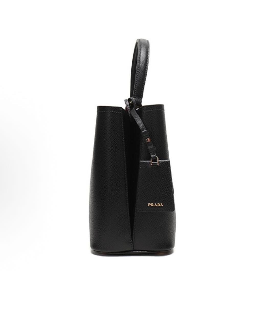 PRADA Черная кожаная сумка тоут, фото 3