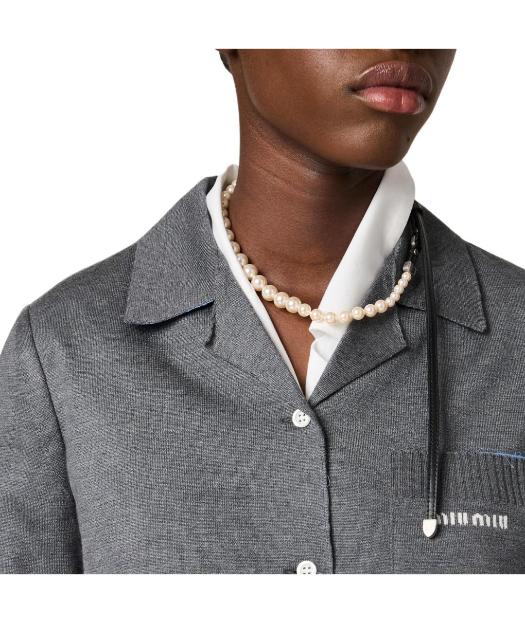 MIU MIU Серая рубашка, фото 5