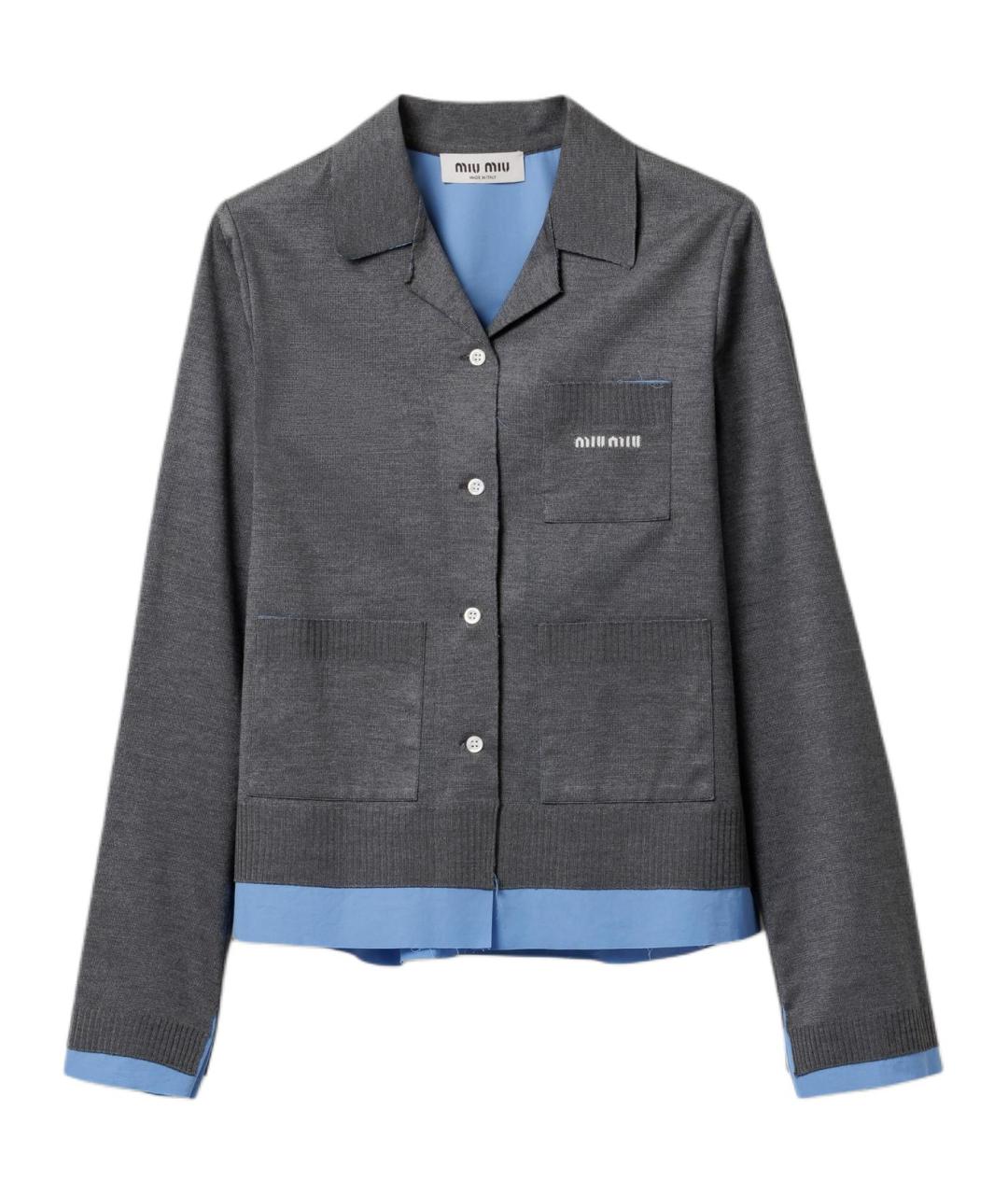 MIU MIU Серая рубашка, фото 1