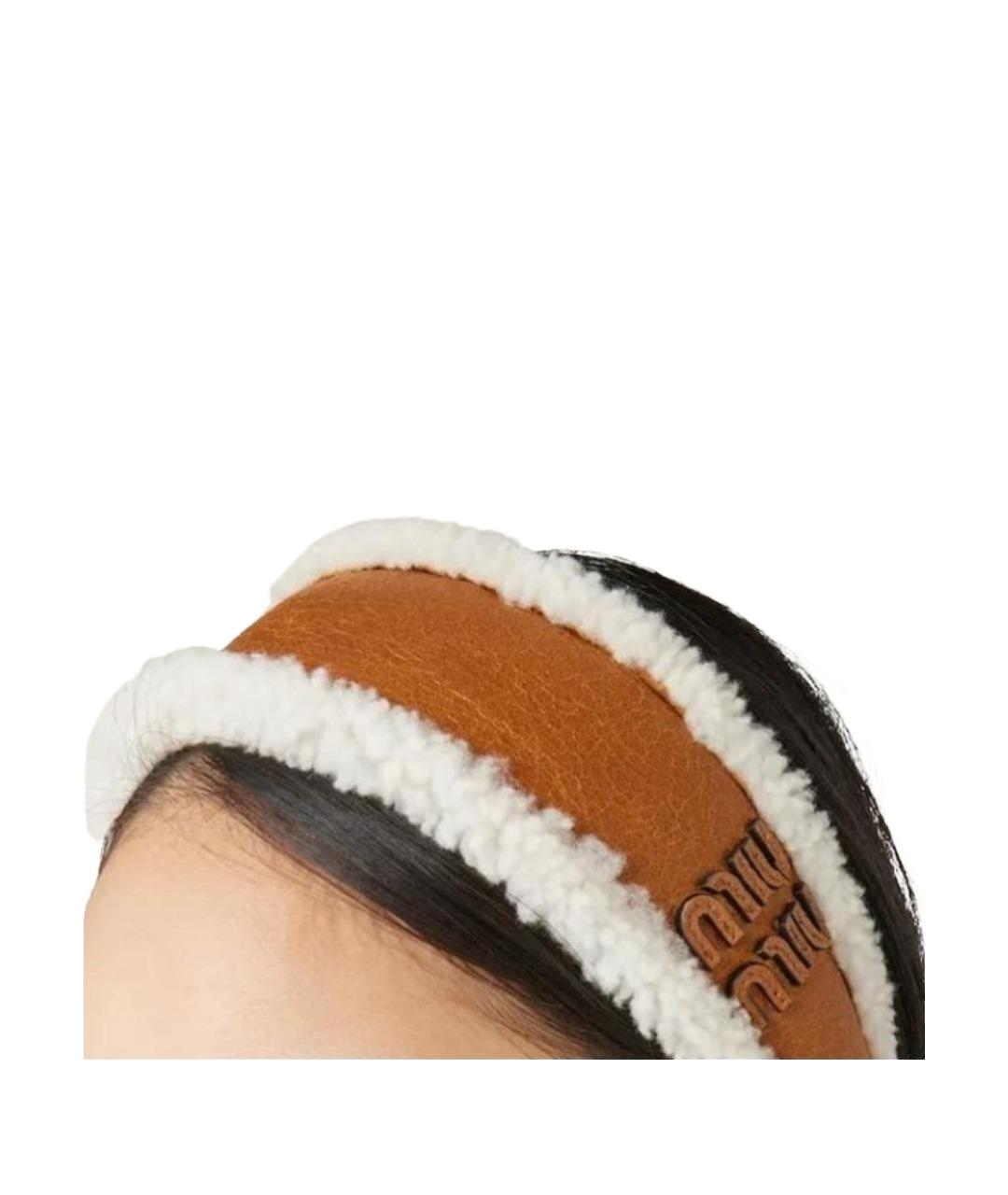 MIU MIU Коричневый ободок, фото 3